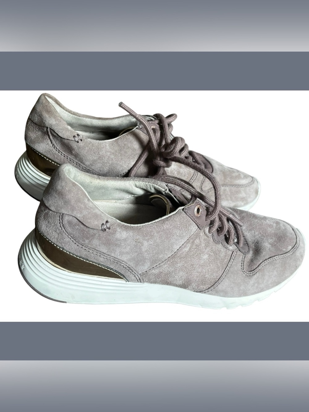 US 8 Cole Haan Grand Crosscourt Mauve Suede Lace-Up Sneakers